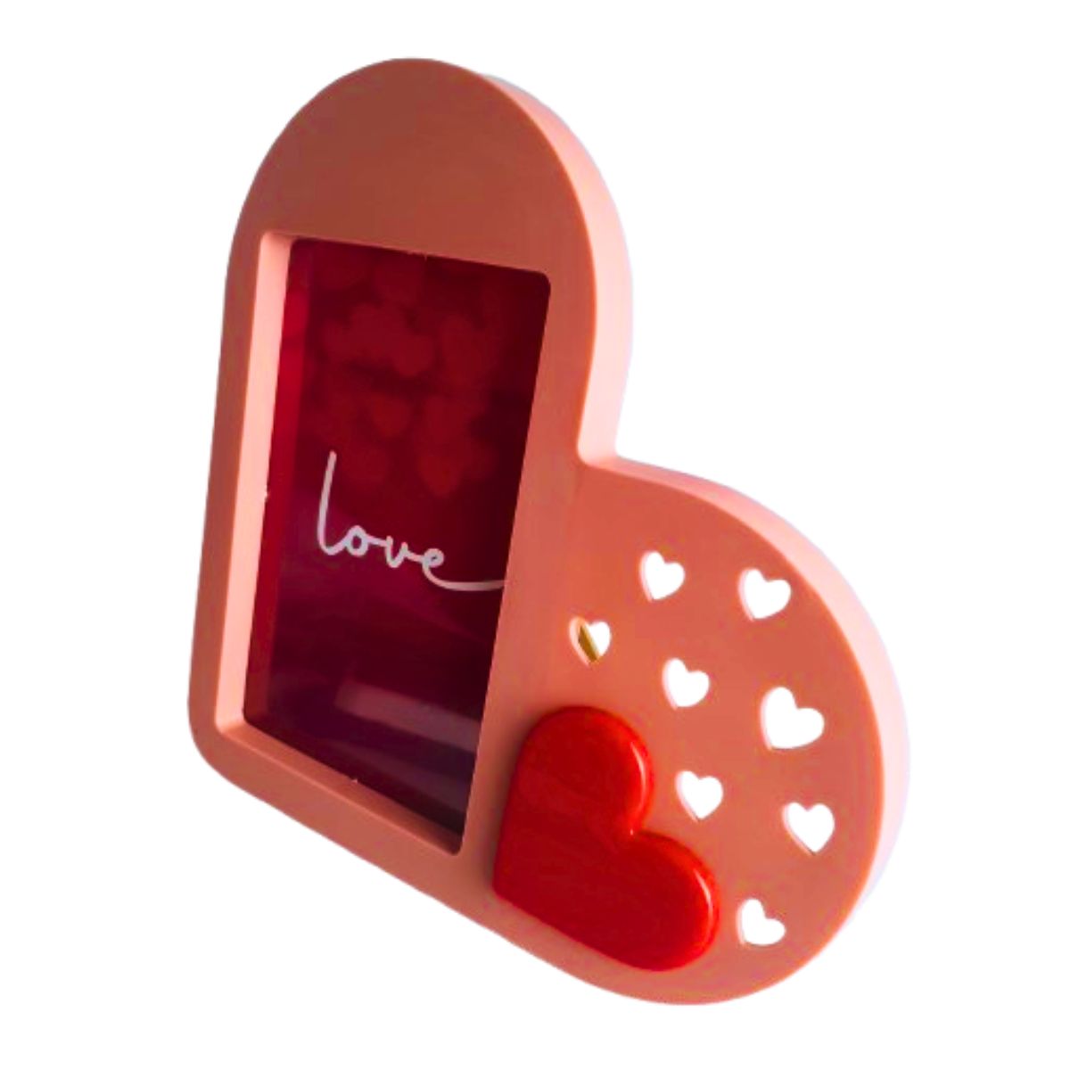 Kit Porta Retrato Coração Rosa Amor Love + Buquê com 12 Botões de Rosas Artificial C/ Tag Kit Porta Retrato Coração Rosa Amor Love + Buquê com 12 Botões de Rosas Artificial C/ Tag